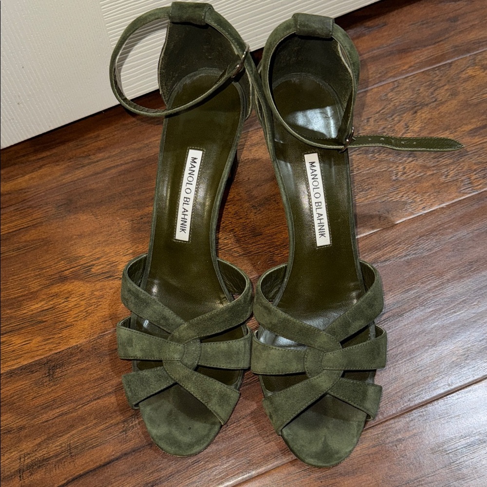 Manolo Blahnik Green Sandals